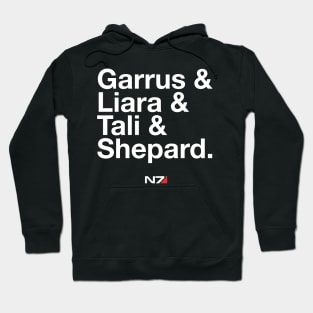 Garrus & Liara & Tali & Shepard (Dark Variant) Hoodie